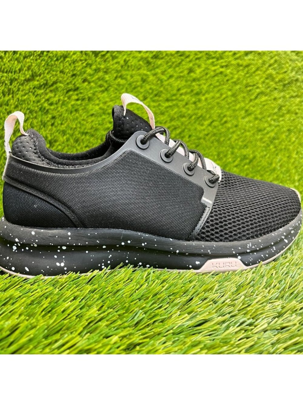 Kuru Atom Womens Size 6.5 Black Pink Athletic Running Walking Shoes Sneakers